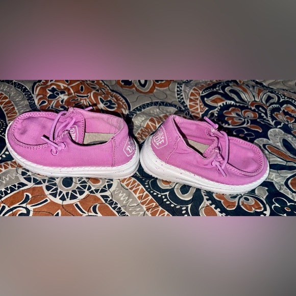 Pre-owned girls toddlers HEY DUDE SIZE k5 color pink - Picture 3 of 5